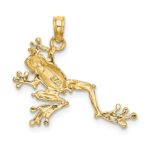 10K 2-D Textured Frog Charm - Image 4