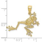 10K 2-D Textured Frog Charm - Image 3