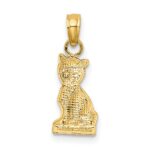 10k Mini Sitting Kitten Charm - Image 4