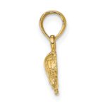 10K Polished and Engraved Mini Turtle Charm - Image 2