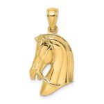 10K Horse Head w/Short Mane Charm