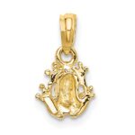 10K Textured Miniature Frog Charm - Image 4