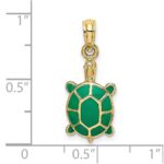 10K w/ Green Enamel Tortoise Charm - Image 3
