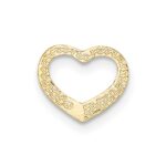 10K Polished Mini Floating Heart Slide - Image 4