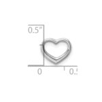 10K White Gold Polished Mini Floating Heart Slide - Image 3