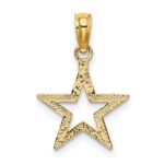 10k Cut-out Star Charm - Image 4