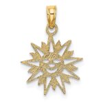 10K Smiling Sun Charm - Image 4