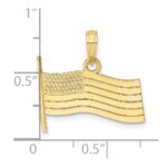10K American Flag Charm - Image 3