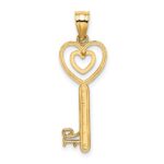 10K Key W/Heart Sweet 16 Charm - Image 4