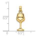 10K Wine Glass Charm - Image 3