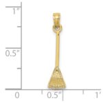 10K 3-D Leaf Rake Garden Tool Charm - Image 3