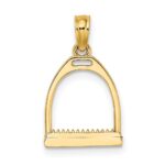 10K 3-D Polish Small Horse Stirrup Charm - Image 4
