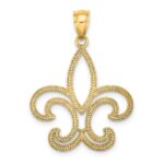 10k Fleur De Lis Pendant
