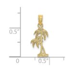 10K Textured Double Palm Tree Charm - Image 3
