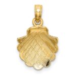 10K 2-D Scallop Shell Charm - Image 4