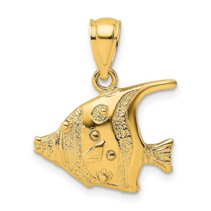 10k Polished Fish Charm