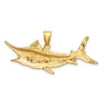 10K 2-D Textured Marlin Fish Charm - Image 4