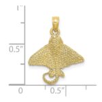10K Textured Spotted Eagle Ray Charm - Image 3