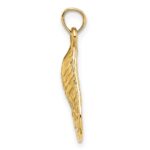 10K 2-D Textured / Polished Oyster Shell Charm - Image 2