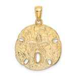 10K Polished Sand Dollar Charm - Image 4