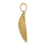 10K 2-D Beaded Scallop Shell Charm - Image 2