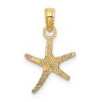 10k Polished Mini Dancing Starfish w/ Bail Charm - Image 4