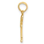 10K Textured Mini Palmetto Palm Tree Charm - Image 2