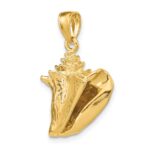 10K 3-D Conch Shell Charm - Image 5
