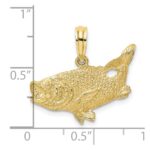 10K 2-D Bass Fish w/ Tail Up Charm - Image 3