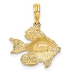 10K Polished  Engraved Fish Charm - Image 4