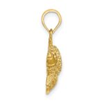 10k Textured Angel Fish Charm - Image 2