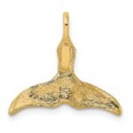 10K 3-D Polished Whale Tail Charm - Image 3