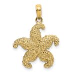 10K 2-D Puffed Starfish Charm