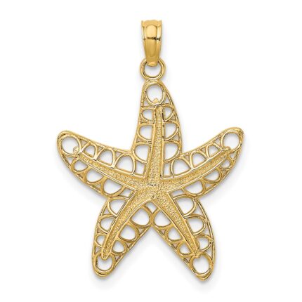 10K Cut-Out Starfish Charm
