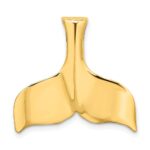 10K 3-D Polished Whale Tail Charm