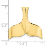 10K 3-D Polished Whale Tail Charm - Image 3