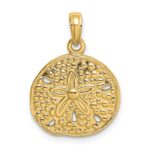10K 2-D Cut-Out Sand Dollar Charm