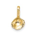 10K Mini Clam Shell Charm - Image 4