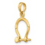 10K 3-D Small Shackle Link Screw Charm - Image 5
