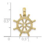 10K 3-D Ships Wheel Charm - Image 3