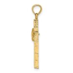 10K Dove On Stick Cross Charm - Image 2