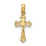 10K Engraved Small Cross w/ X  Center Charm - Image 4