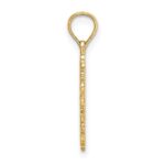 10K Cut-Out Delicate Cross Charm - Image 2