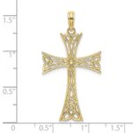 10K Polished Celtic Knot Cross Charm - Image 3