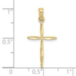 10K D/C with Tapered Ends Cross Charm - Image 4