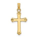 10K Polished Cross Charm