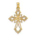 10K Cut-Out Fancy Cross Charm