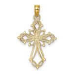 10K Cut-Out Fancy Cross Charm - Image 4