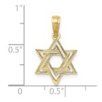 10K Polished Star Of David Charm - Image 3