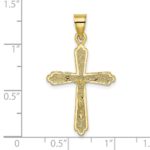 10K Textured Crucifix Charm - Image 3